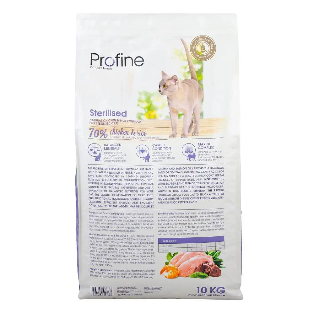 Сухий корм Profine Cat Sterilised 10 кг курка з рисом для стерилізованих котів - фото 5