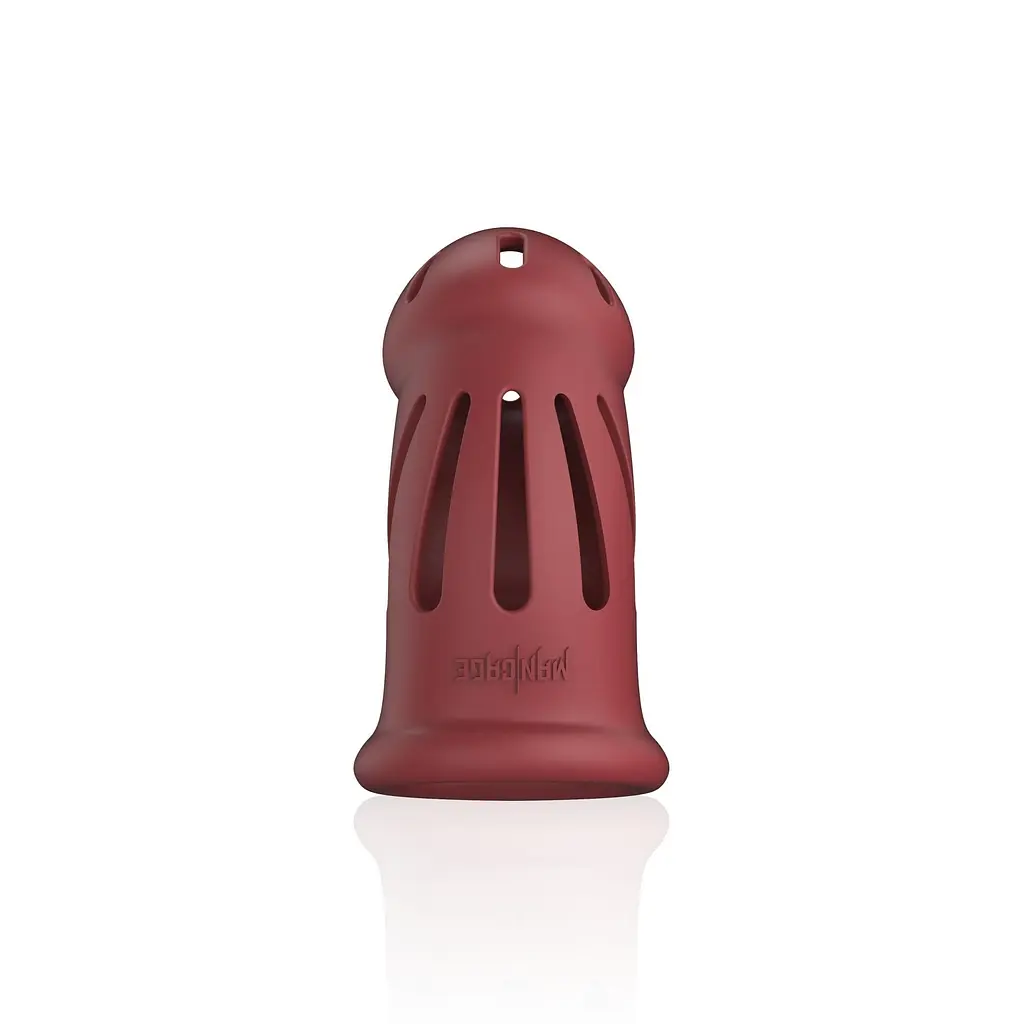 Пояс вірності для чоловіків ManCage Model 28 Chastity Cage, 9.5 см (червоний) - фото 3