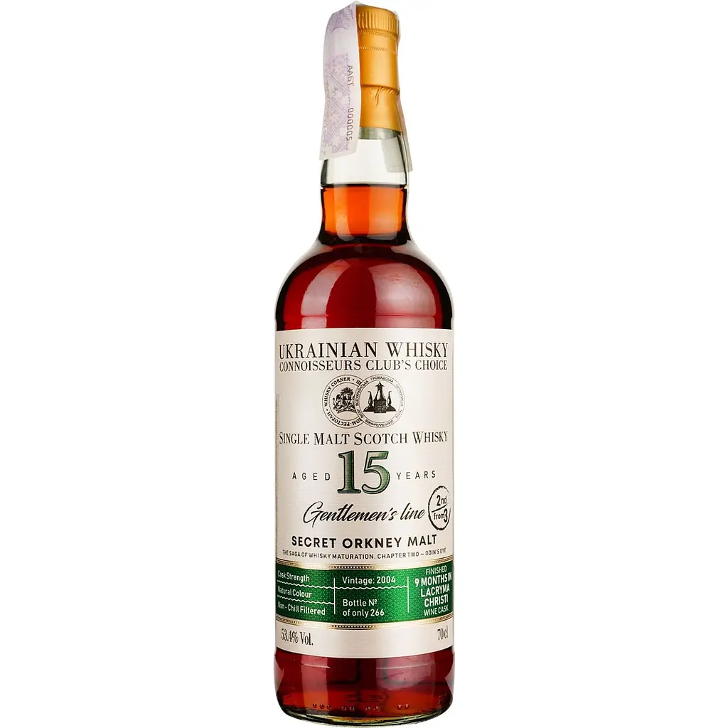 Виски Secret Orkney 15 Years Old Lacryma Christi Single Malt Scotch Whisky, в подарочной упаковке, 53,4%, 0,7 л - фото 2