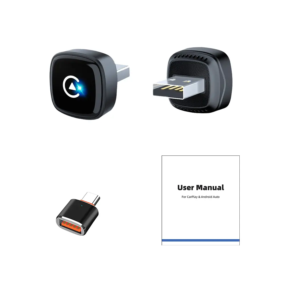 Бездротовий USB Адаптер CarAIBOX EC01-PY 2в1 для автомобіля з Apple CarPlay або Android Auto, WiFi 5G, Bluetooth 5.0 - фото 8