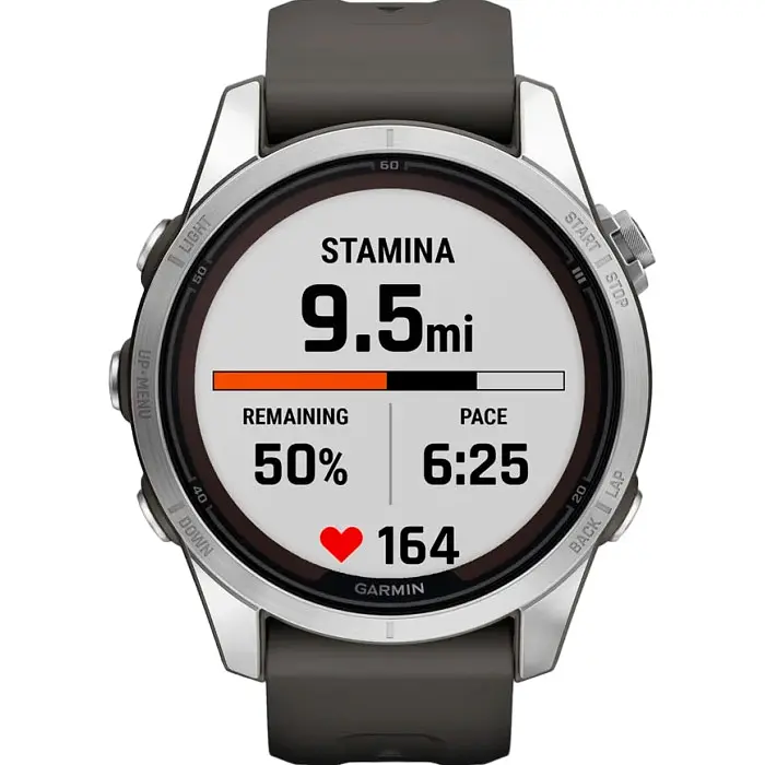 Смарт-годинник Garmin Fenix 7S Pro Solar Edition Silver with Graphite Band (010-02776-00) [90552] - фото 4