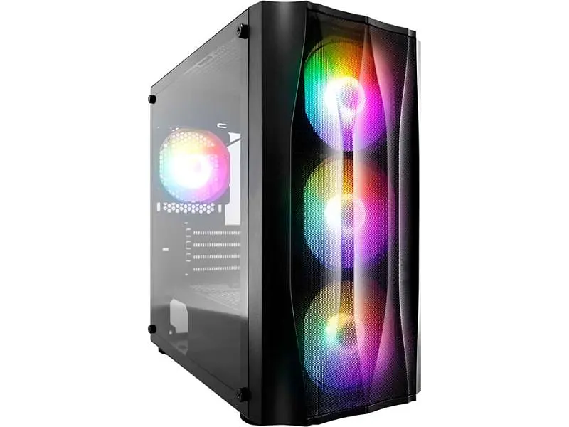 Корпус 1stPlayer Firebase X3-M-4F1 Black (X3-M-4F1-BK)