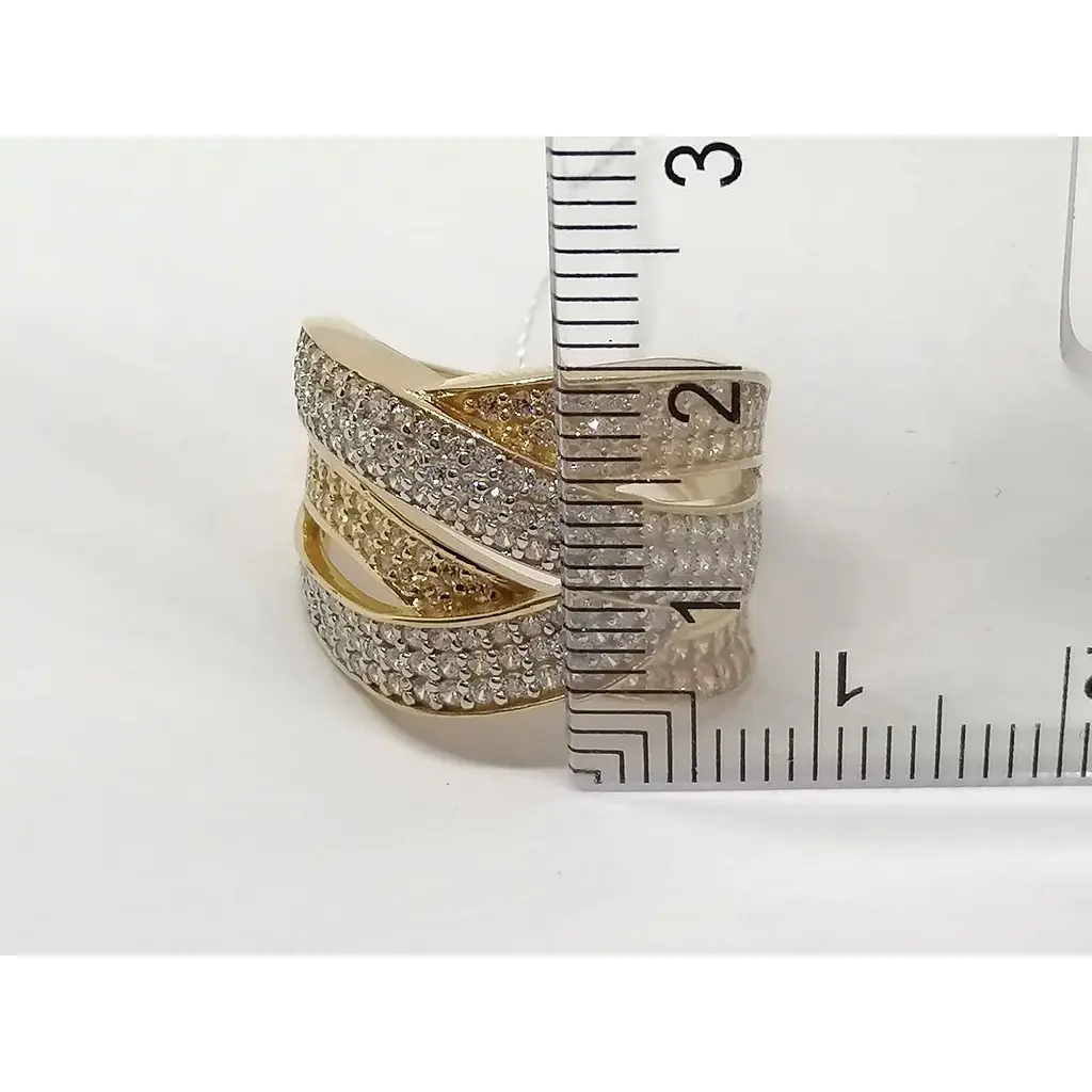 Золоте кільце Імперія золота з фіанітами. КВ1123И 18 - фото 5