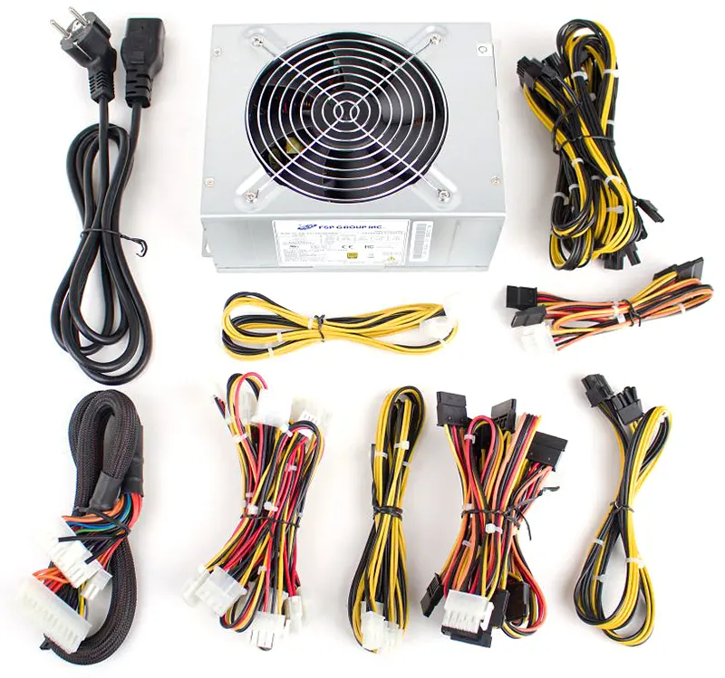 БЖ 1200W FSP FSP1200-50AAG 80+ GOLD, 6xPCI-E6+2, 135mm fan, Modular, C20, brown box - фото 5