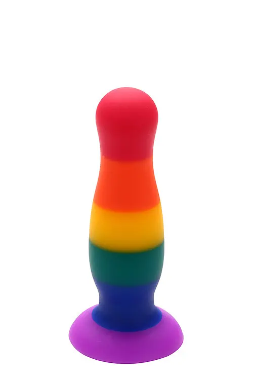 Райдужна анальна пробка Colourful Love Plug - фото 3