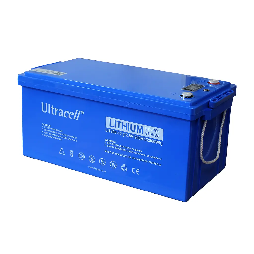 Батарея аккумуляторная Ultracell LiFePO4 12(12.8)V 200Ah/ 2560W(2.56kW) LED DISPLAY, ON OFF - фото 3