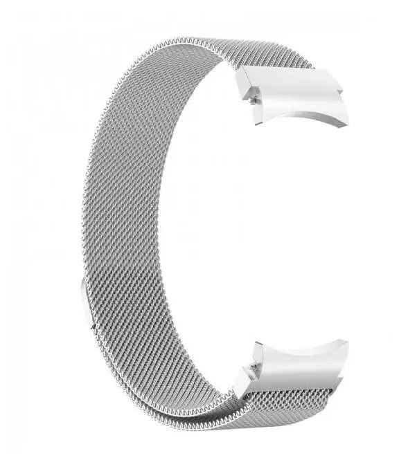 Ремінець із спеціальним конектором BeWatch Samsung Galaxy Watch 4 Milanese loop Сріблястий (1010206) - фото 7