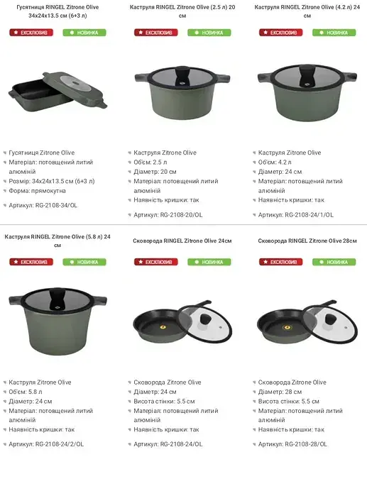 Сковорода Ringel Zitrone Olive 28 см - фото 5
