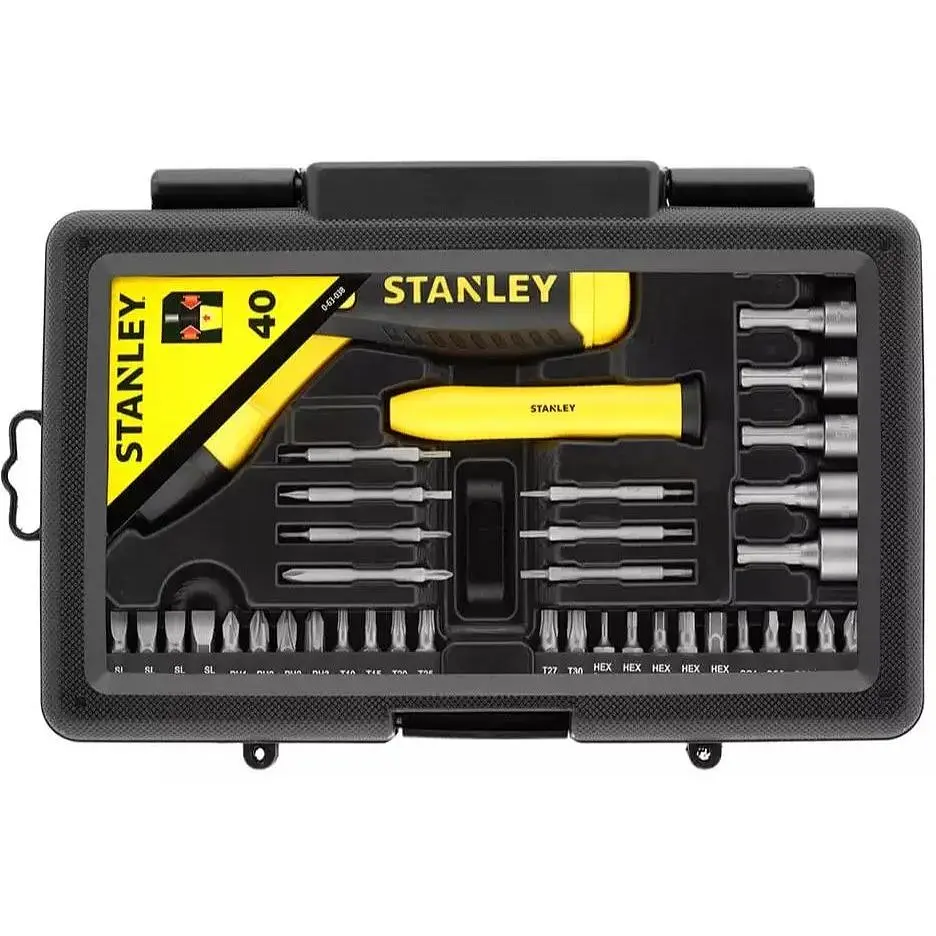 Викрутка реверсивна Stanley Pistol Grip Ratchet тріщатка насадки 38 шт. DW (0-63-038) - фото 2