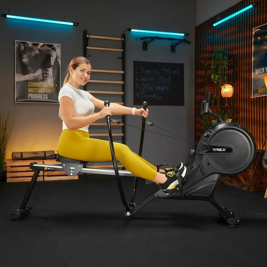 Гребний тренажер Trex Sport APRON TX-880RM аеромагнітний чорний - фото 4