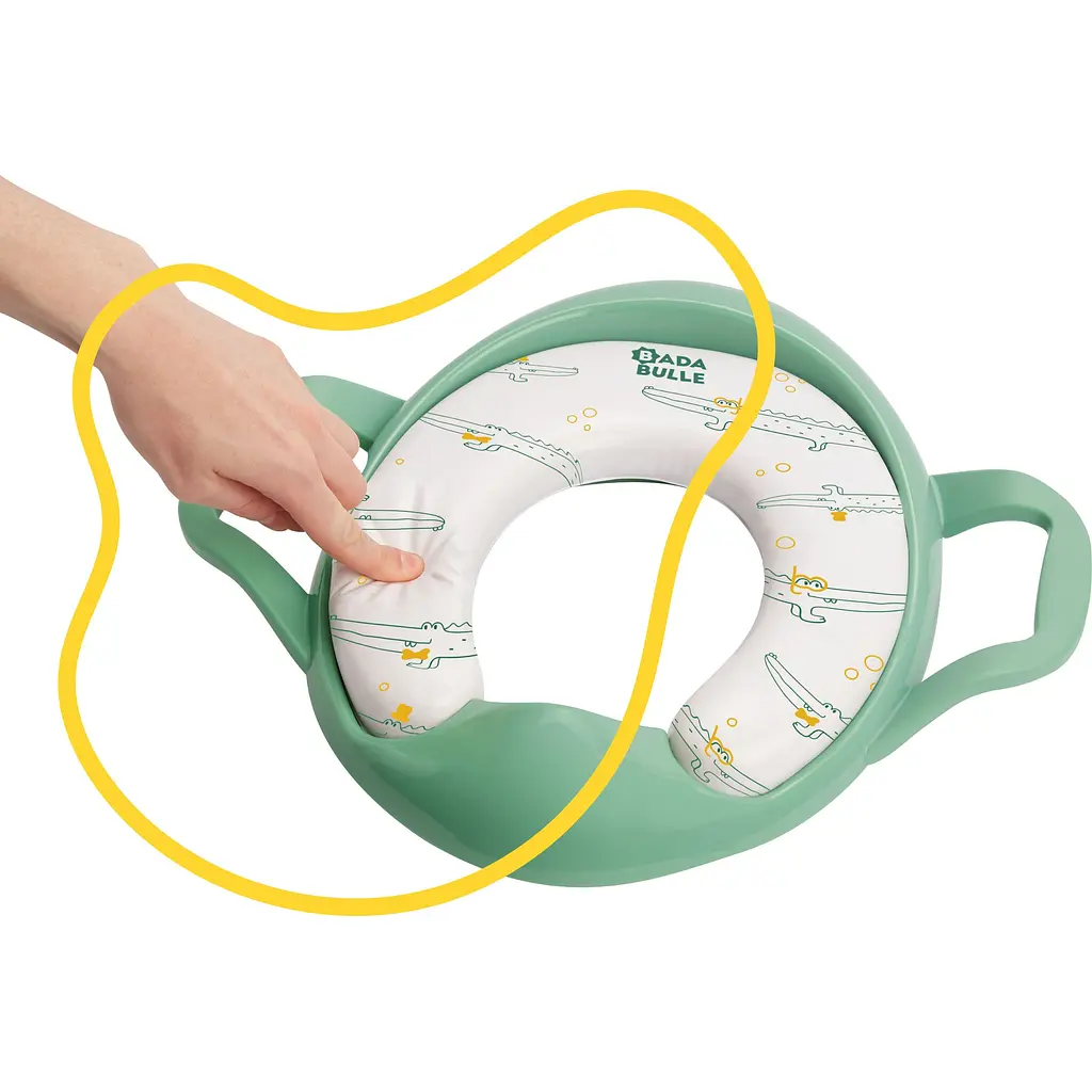 Накладка на унитаз Badabulle с ручками зеленая (B027008) - фото 5