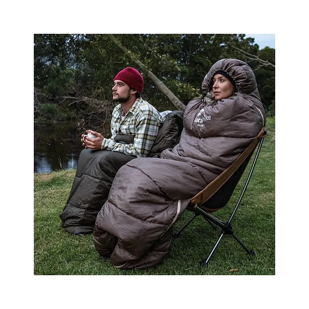 Спальний мішок Naturehike U350 NH20MSD07 Hollow Cotton Right Brown (6927595767221-R) - фото 6