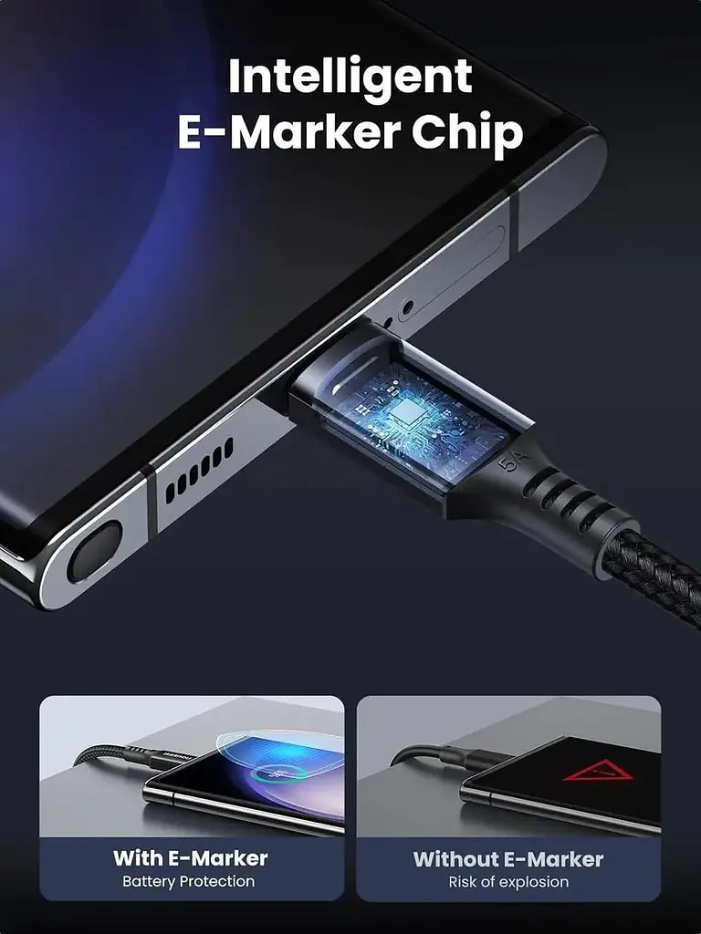 Кабель зарядний UGREEN USB C to USB C Charger Cable 100 W кабель для швидкого заряджання 2 м Black (US555) - фото 4