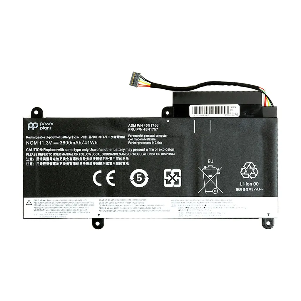 Акумулятор до ноутбука Lenovo ThinkPad E450 (45N1754) 11.3V 3600mAh PowerPlant (NB480784)