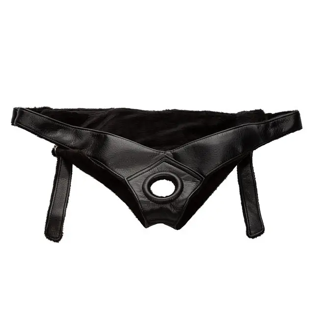Трусики для страпона Universal Love Rider Platinum Harness, шкірозамінник, чорні - фото 5