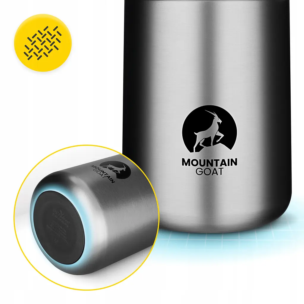 Термос для їжі Mountain Goat 0.72 л з ложкою Silver (P-5905973406970) - фото 7