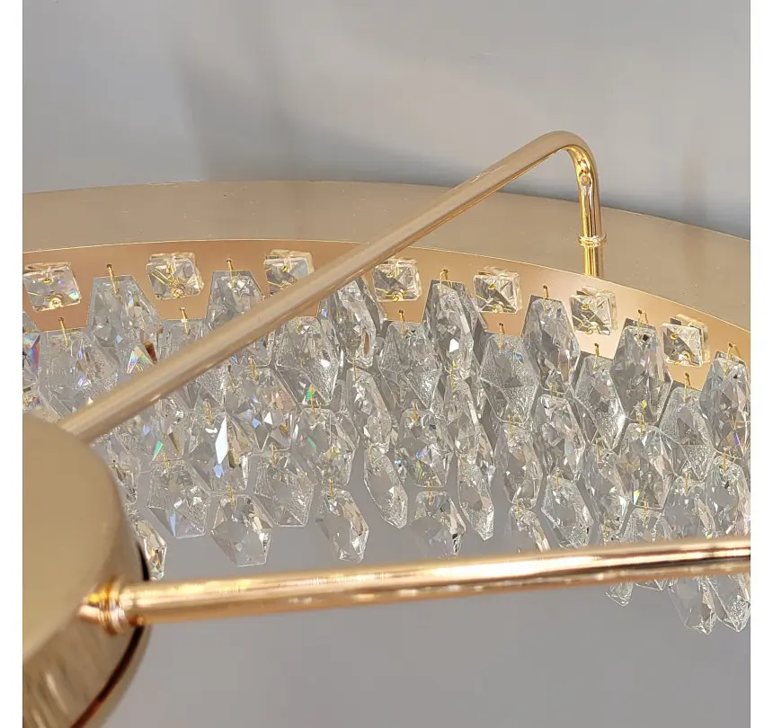 Велика золота кришталева LED люстра 582-800GD Artlight діаметром 80 см - фото 6