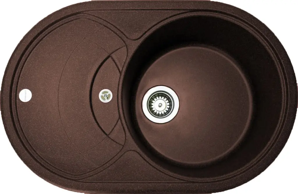 Кухонна мийка Adamant SHELL mokko 770x495x200 мм, з крилом 77 см - фото 3
