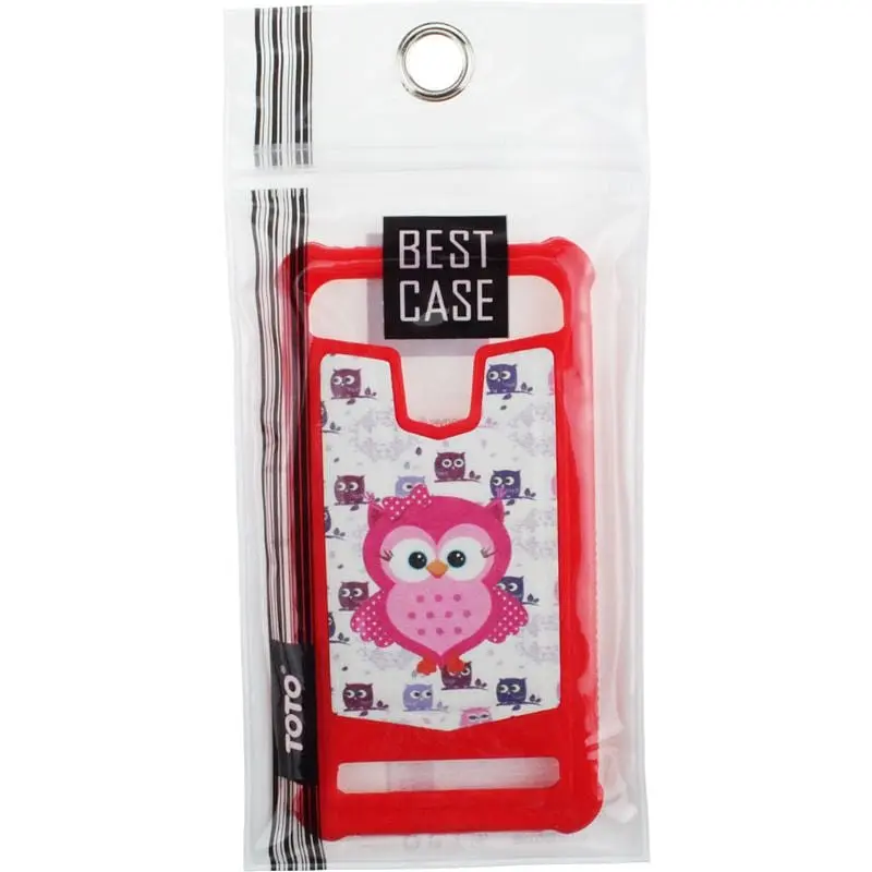 Чохол-накладка Toto Universal TPU case with image 4.5" Owl Red - фото 2