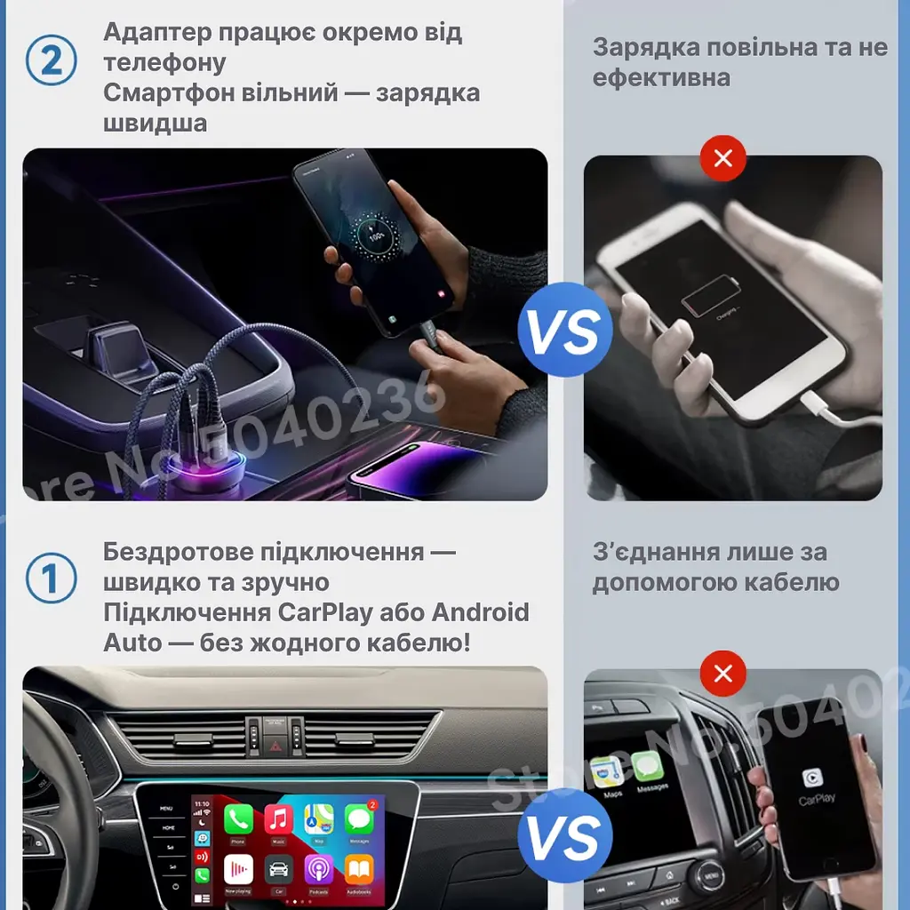 CarlinKit Mini5 Pro — Бездротовий адаптер CarPlay / Android Auto - фото 4