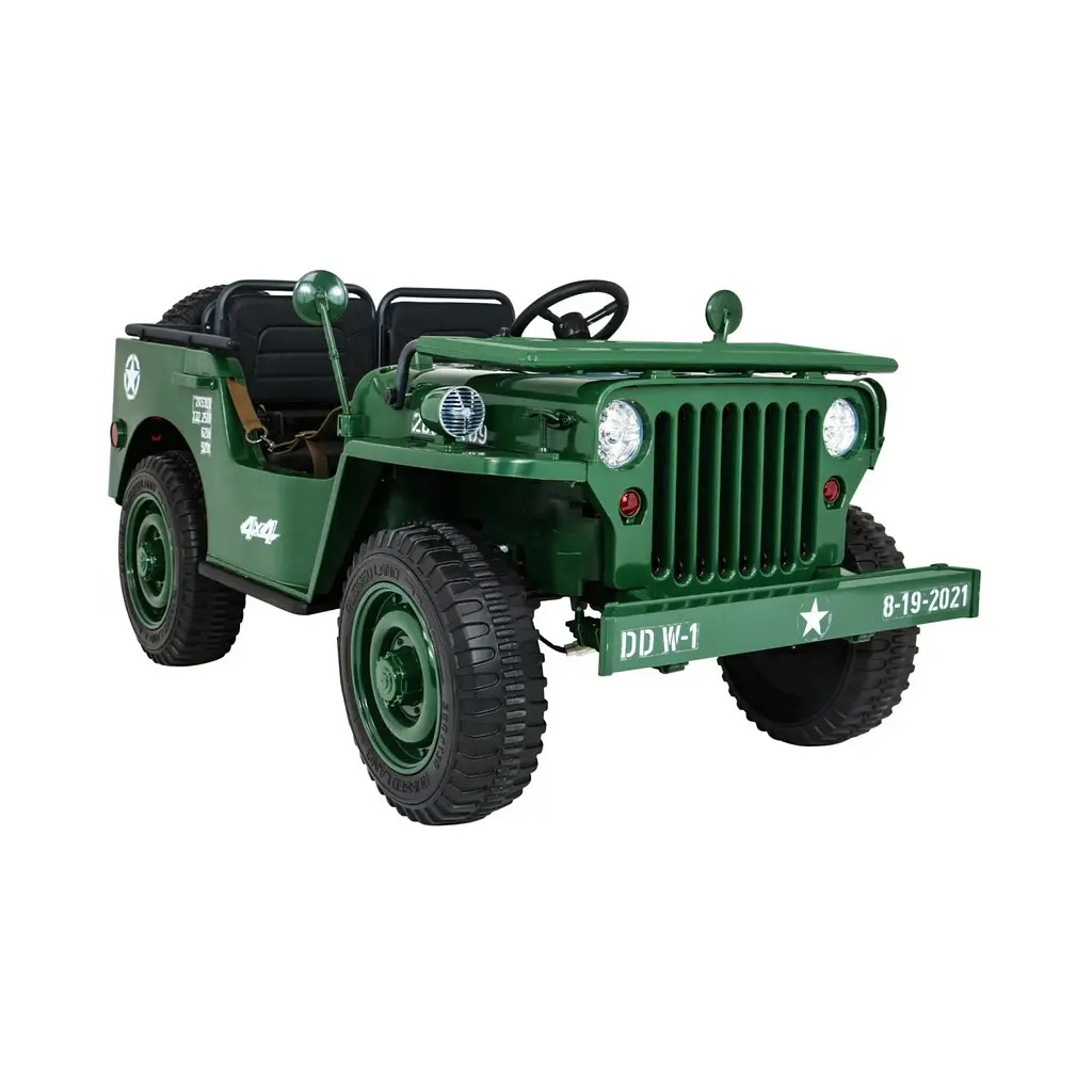 Электроавтомобиль военный Ramiz Retro Strong MP3 LED 24 В, зеленый (PA.JH-101.24V.ZIE) - фото 17