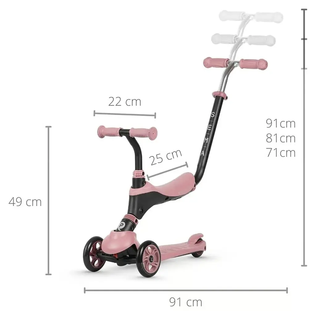 Самокат QPlay Sema 5 в 1 Pink (ST-004SemaPink) - фото 7