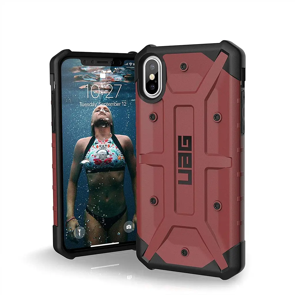 Чохол оригінальний протиударний UAG Pathfinder для iPhone XS / iPhone X Carmine (111227119696) - фото 7