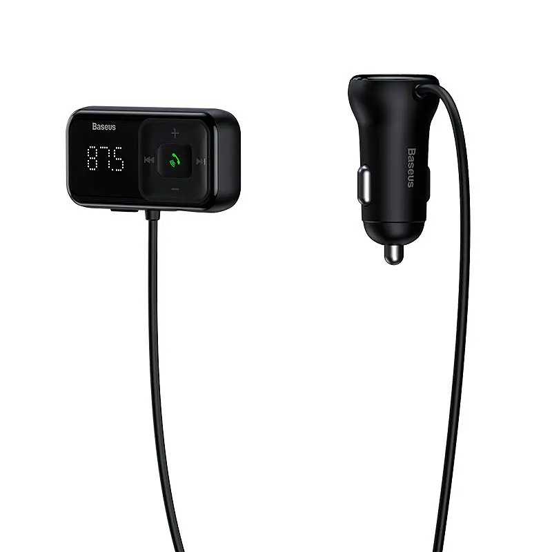 Трансмітер модулятор адаптер авто BASEUS S-16 Wireless MP3 Car Charger T typed 2USB - фото 7