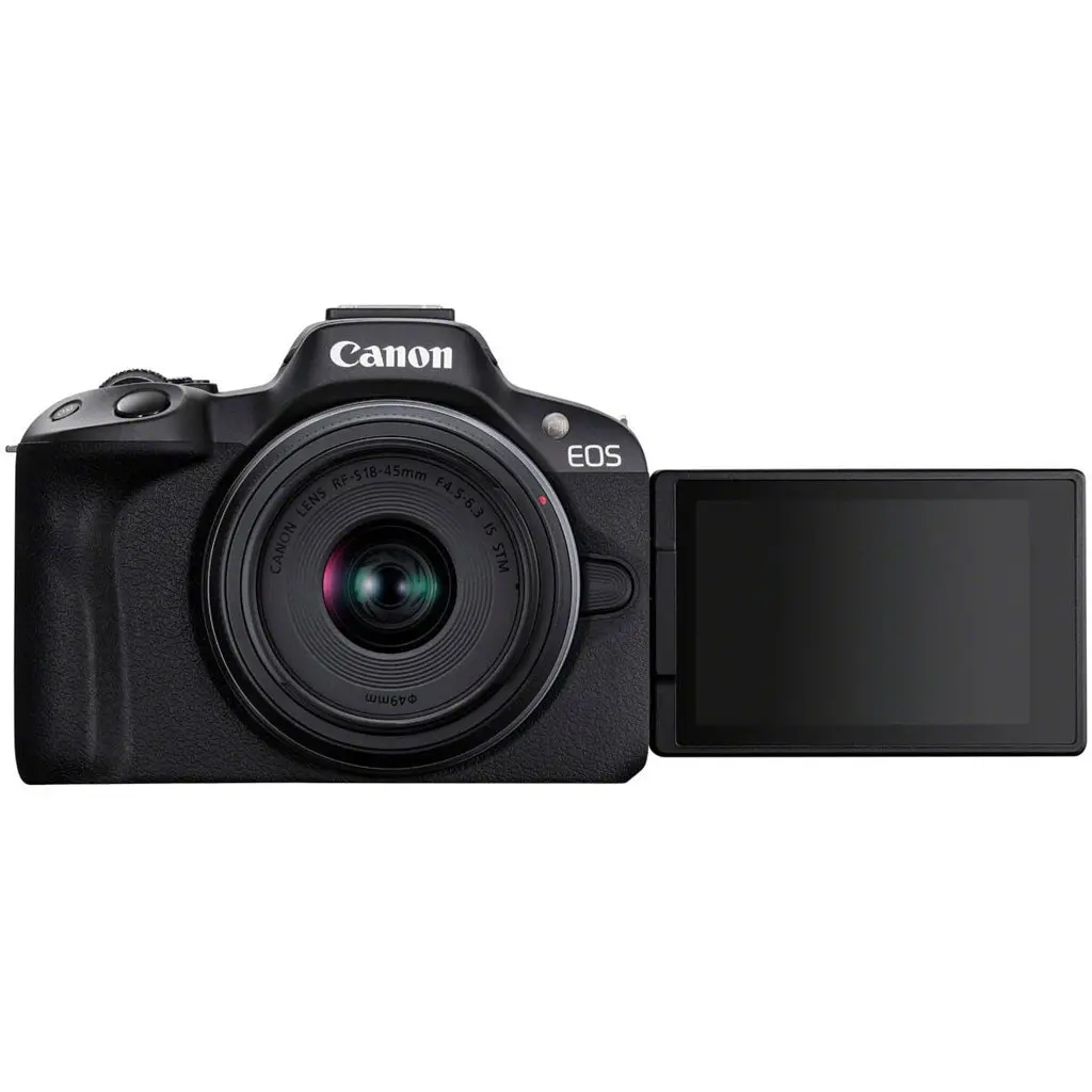 Цифровий фотоапарат Canon EOS R50 + RF-S 18-45 IS STM Black (5811C033) - фото 4