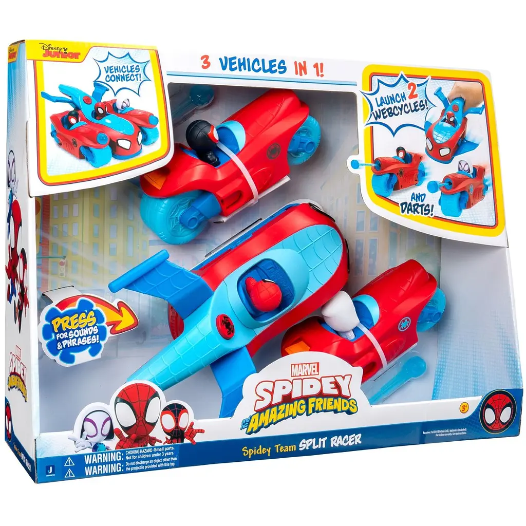 Ігровий набір 3 в 1 Spidey Deluxe Feature Vehicle Спліт команда Спайді (SNF0271) - фото 31