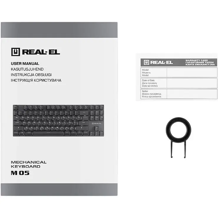Клавіатура REAL-EL M 05 Grey (EL123100044) [128757] - фото 10