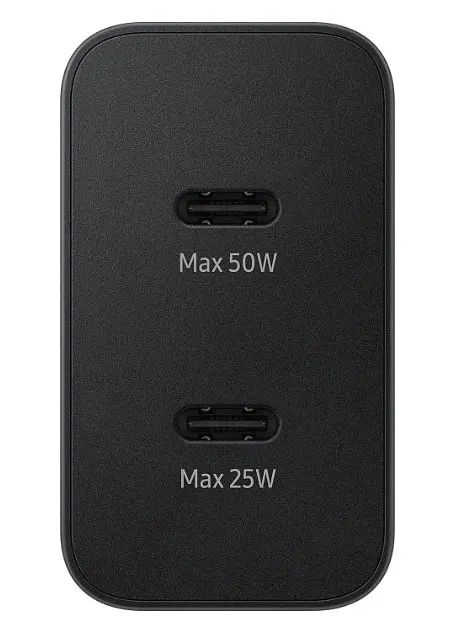 Зарядний пристрій Samsung Type-C Duo 50W with cable (EP-T5020XBE) Black - фото 3