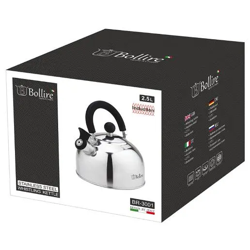 Чайник Bollire 2,5л сріблястий (BR-3001)     - фото 2