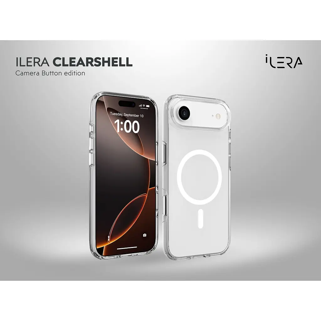 Чехол iLera ClearShell Camera Button with MagSafe для Apple iPhone Air Transparent ILHsCLCaB17Air [150427] - фото 7
