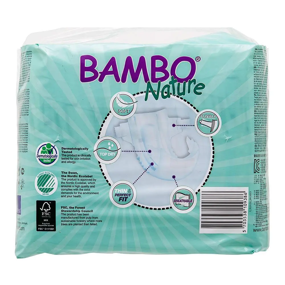 ЕКО Підгузки Bambo Nature. Розмір 2 (Mini 3-6 кг). 30 штук. Bambo Nature (310132) - фото 4