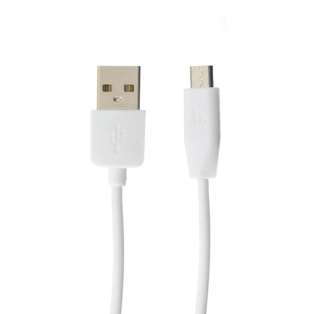 Кабель MicroUSB Hoco длина 2 м 6957531068891 белый - фото 2