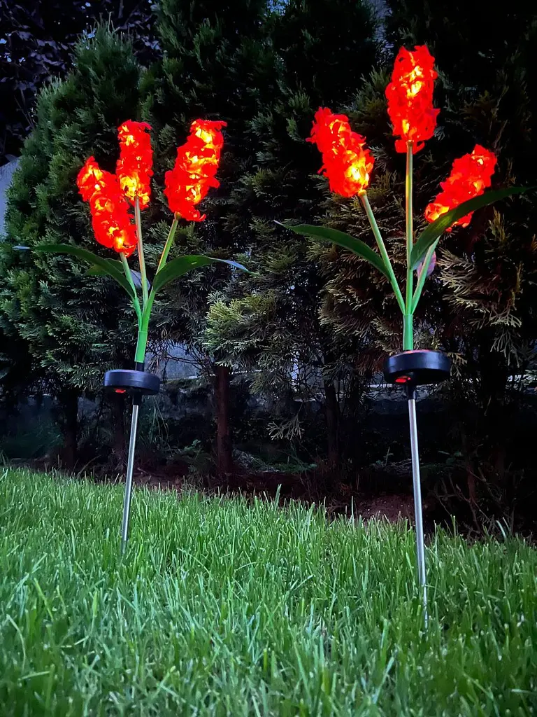 Світильники Sun Lamp садові на сонячній батареї декоративні квіти гіацинт 2 шт - фото 5