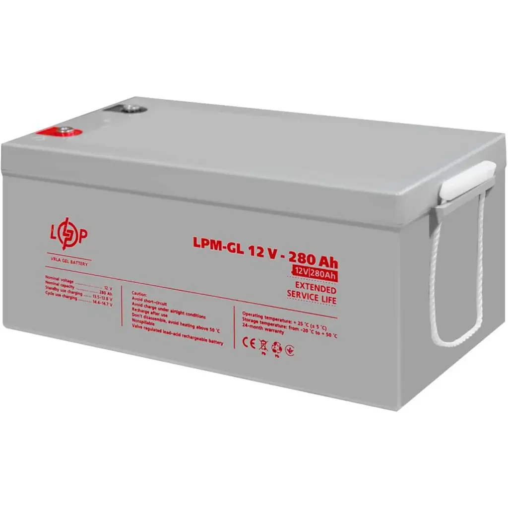 Аккумулятор LogicPower GEL 12V (12V/280Ah/3360Wh) (13185) [109363] - фото 4