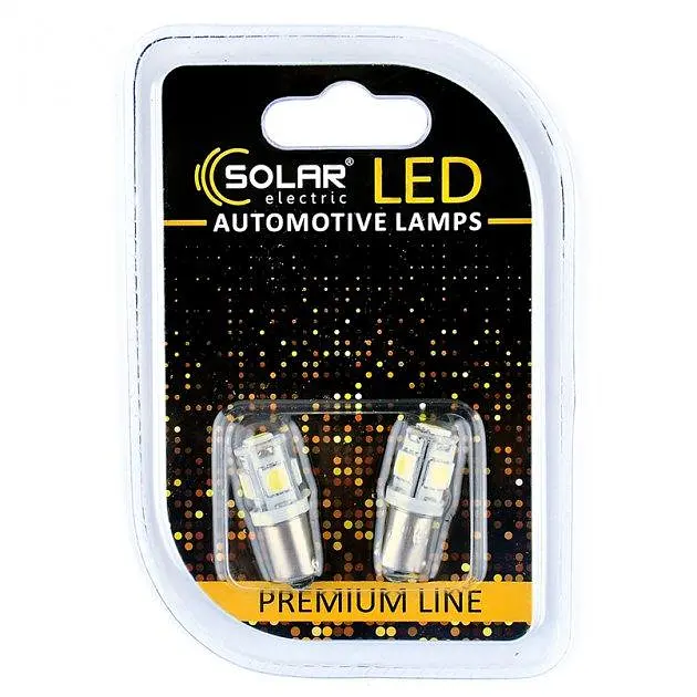 Автолампи світлодіодні Solar LED 12V T8.5 5SMD white 2шт SL1331