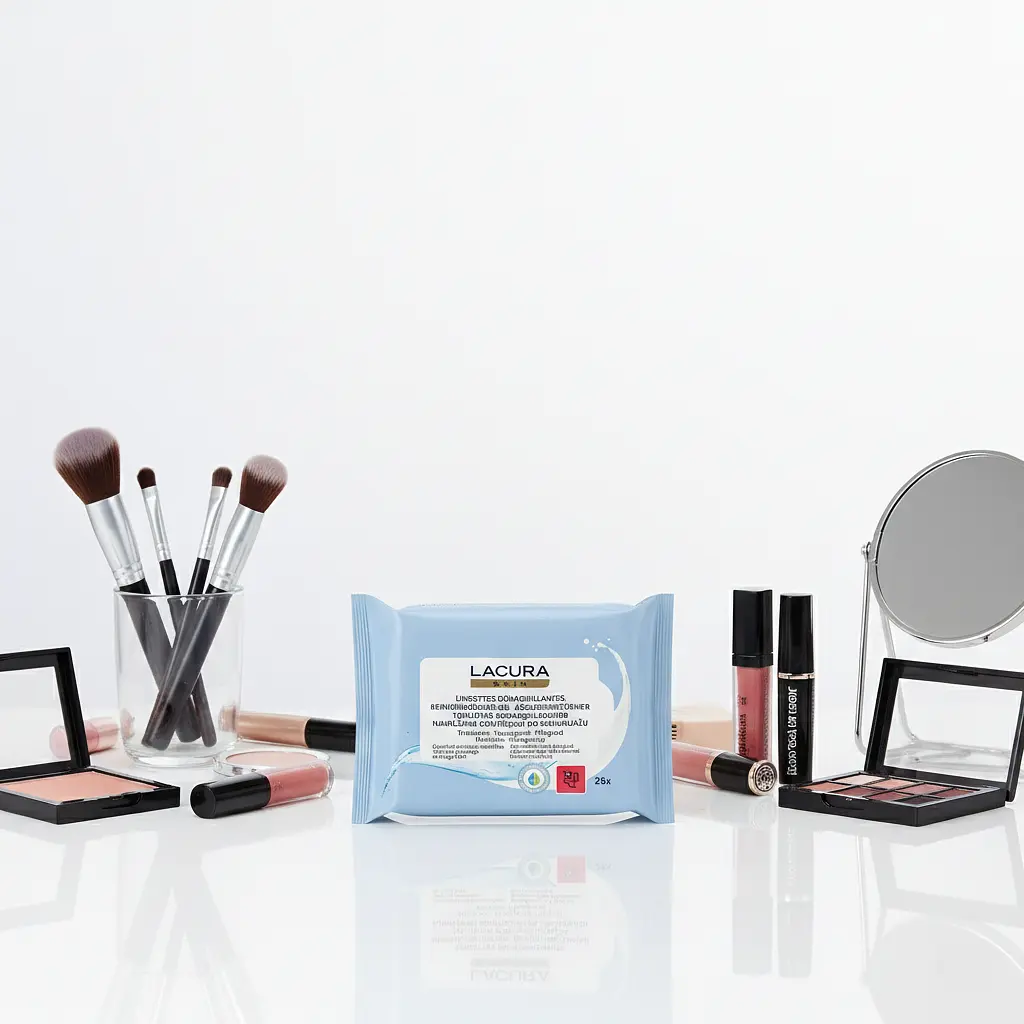 Міцелярні вологі серветки для зняття макіяжу Lacura Skin для вразливої шкіри 25 шт. Серветки для швидкого вмивання - фото 4