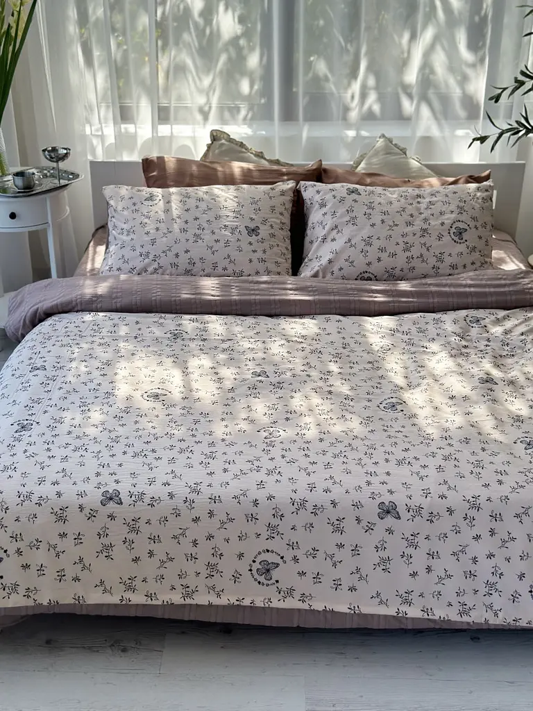 Постільна білизна євро Dushka Home Муслін 41035 200х220 см
