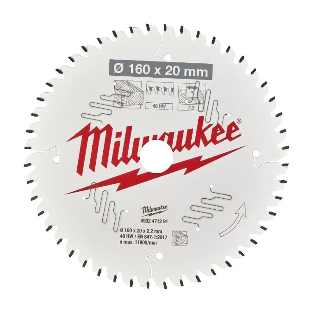 Диск пиляльний Milwaukee пиляльний PFTE 160х20х2,2мм, 48 зуб. (4932471291) - фото 2