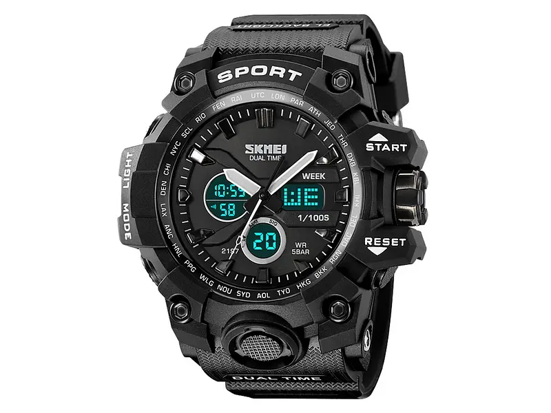 Чоловічий наручний годинник 2197BK Black Skmei acs0030158 - фото 3
