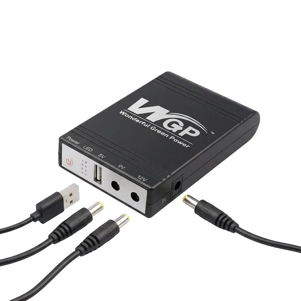 Источник бесперебойного питания Mini UPS WGP UPS1032 10400mAh 5V/9V/12V, Li-ion 4*2.6Ah, для роутера и оптического терминала (42-00254) - фото 9