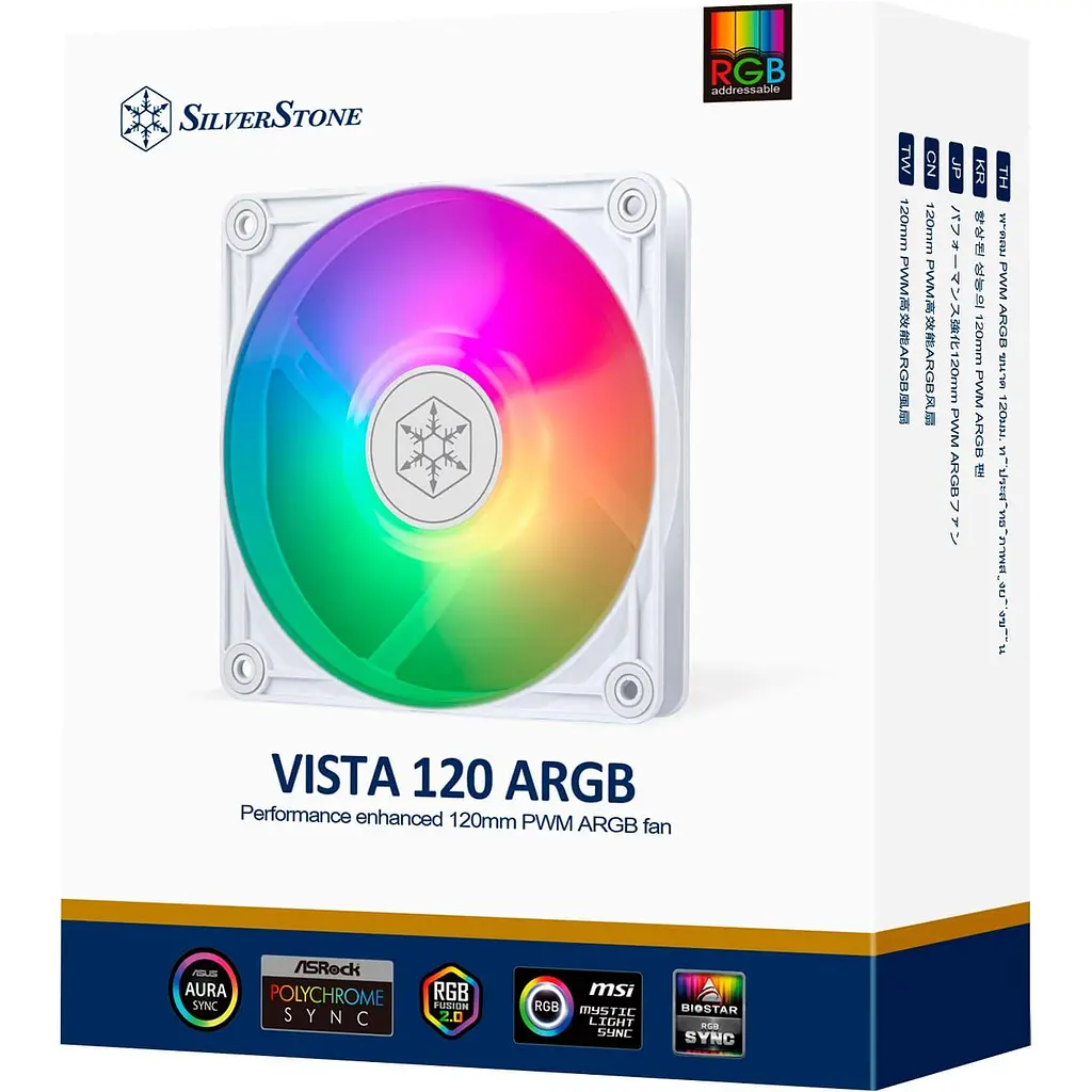 Вентилятор SilverStone VISTA 120 ARGB White (SST-VS120W-ARGB) - фото 10