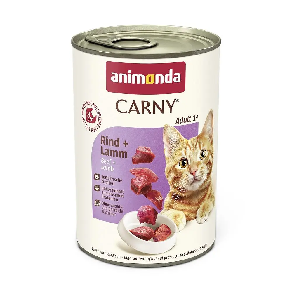 Влажный корм Animonda Carny для взрослых кошек, с говядиной и ягненком, 400 г - фото 3