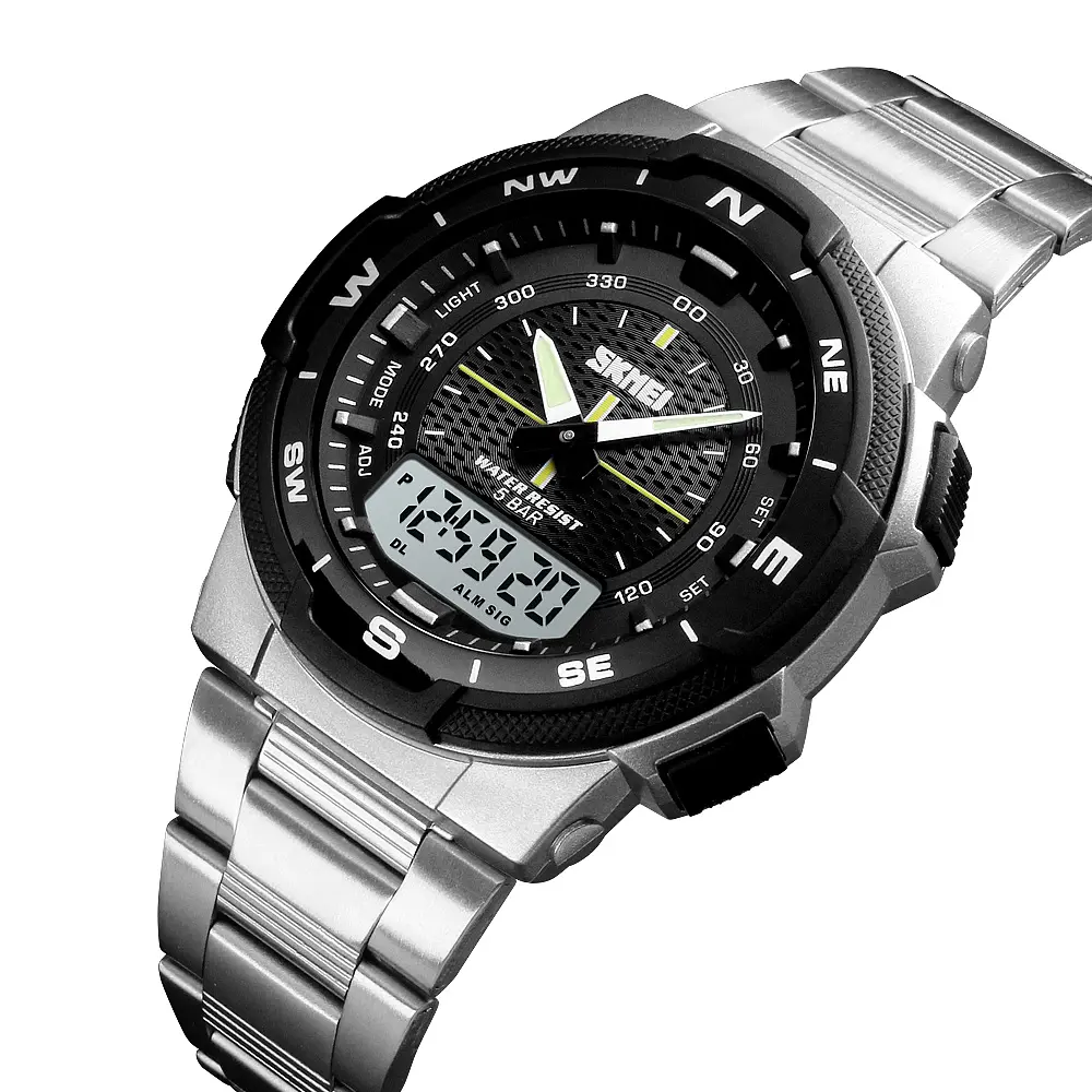 Наручний годинник чоловічий 1370SI Silver Skmei acs0030785 - фото 2
