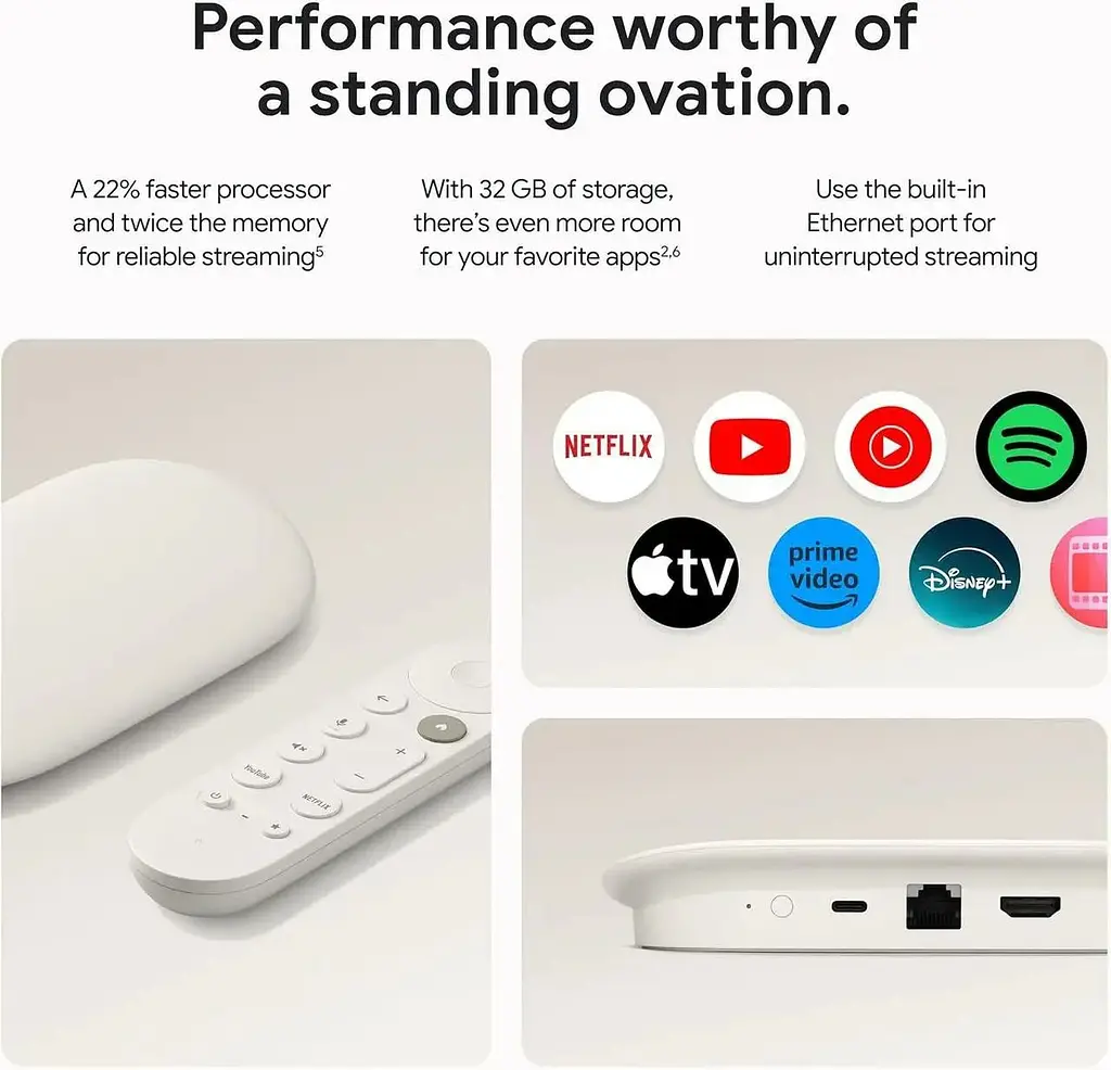 Смарт ТВ Google TV Streamer 4K Porcelain - фото 3