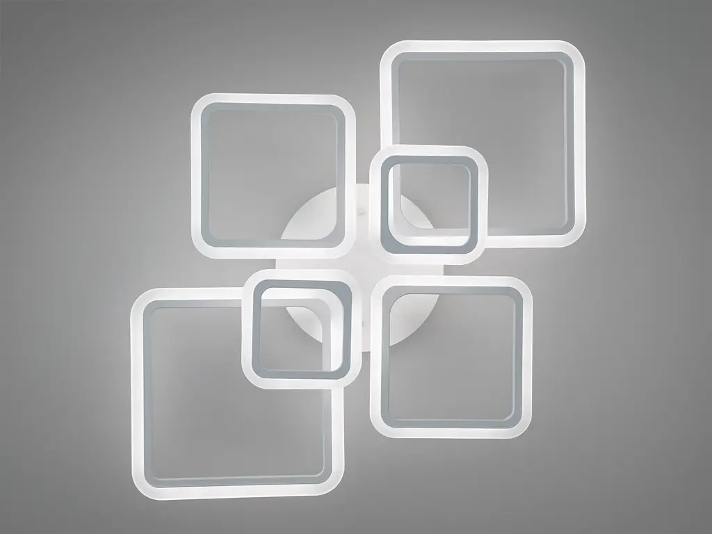 Белая потолочная светодиодная люстра смарт светильник, 105W - фото 2