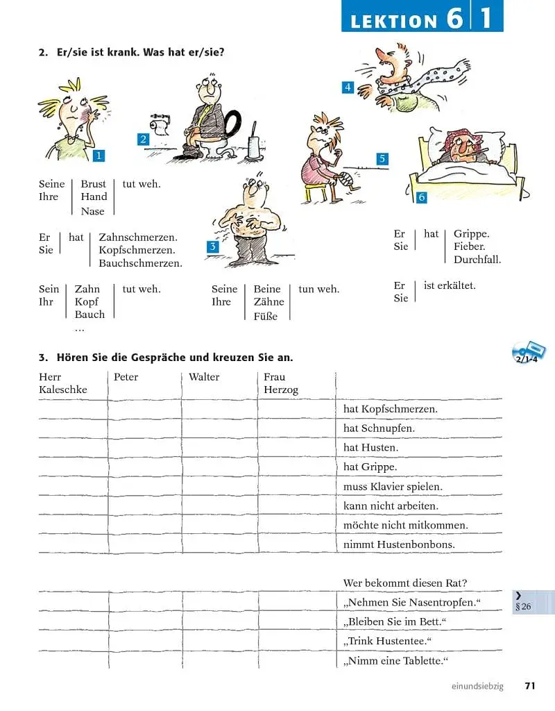 Themen aktuell 1. Kursbuch und Arbeitsbuch mit integrierter Audio-CD. Lektion 6–10 - фото 6